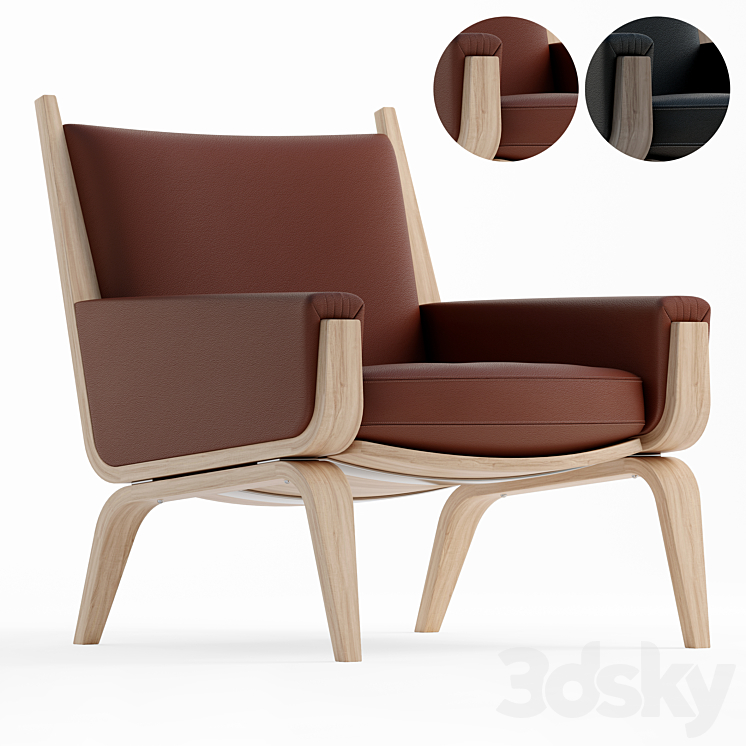 GE 501 Easy Chair by Getama Danmark 3DS Max - thumbnail 1