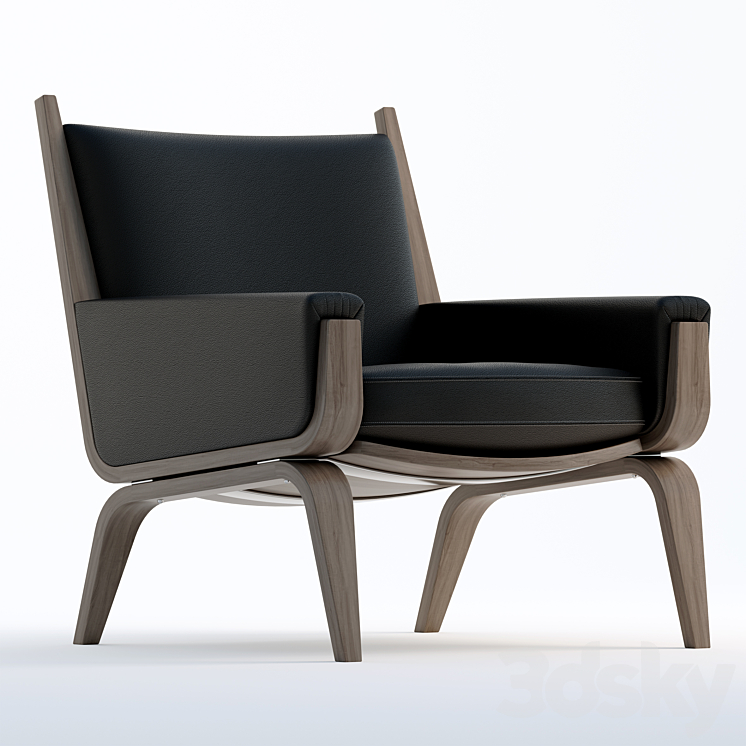 GE 501 Easy Chair by Getama Danmark 3DS Max - thumbnail 2