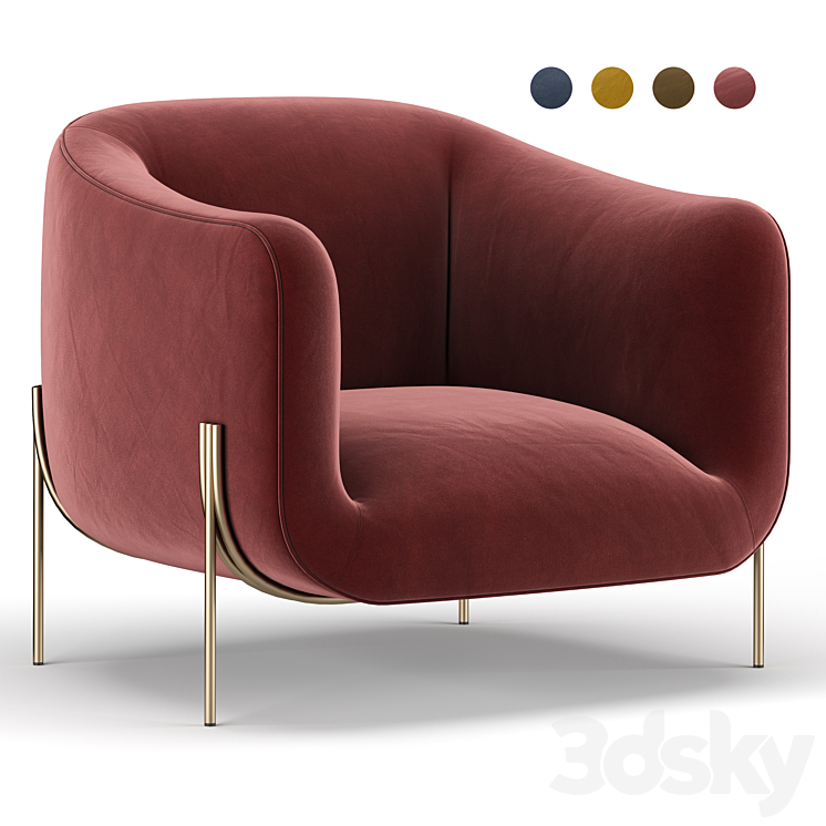 GEO Armchair 3DS Max - thumbnail 1