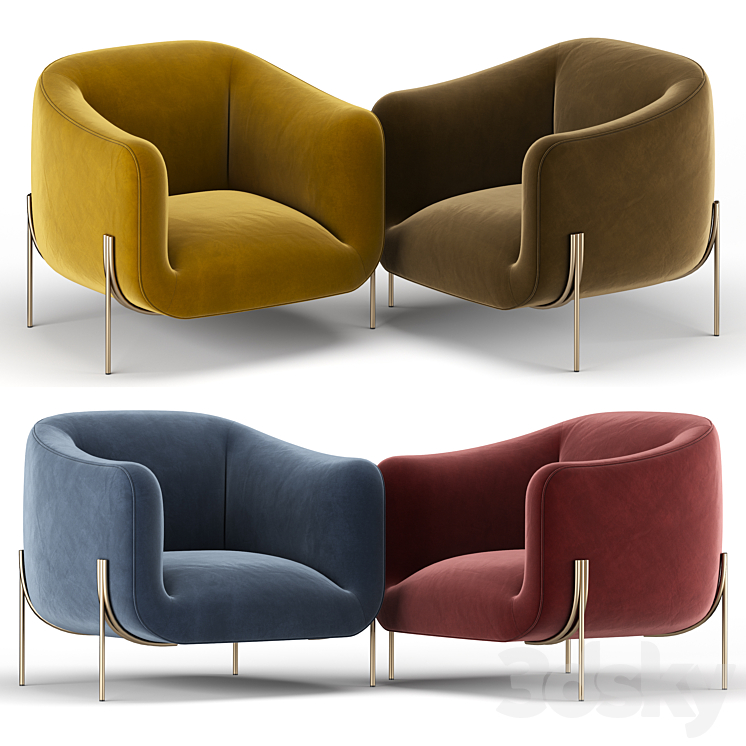 GEO Armchair 3DS Max - thumbnail 2