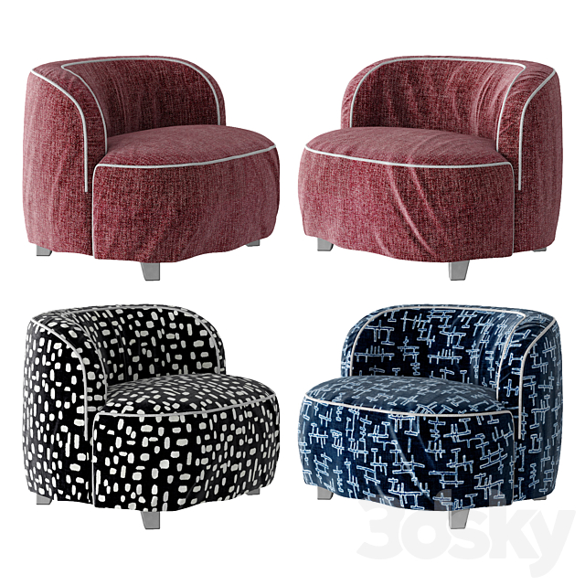 Gervasoni armchairs More 3DSMax File - thumbnail 2