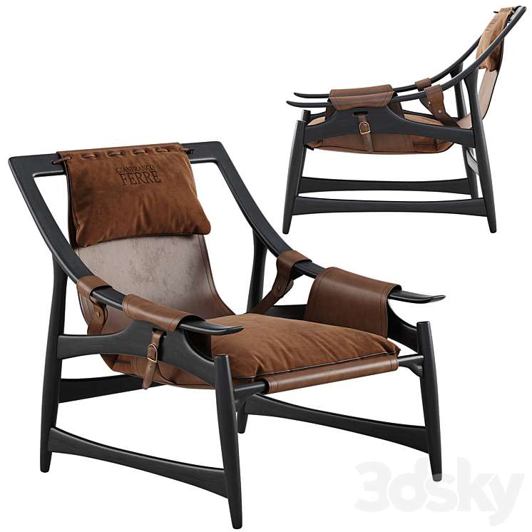 Gianfranco ferre kalamaja armchair 3DS Max Model - thumbnail 1