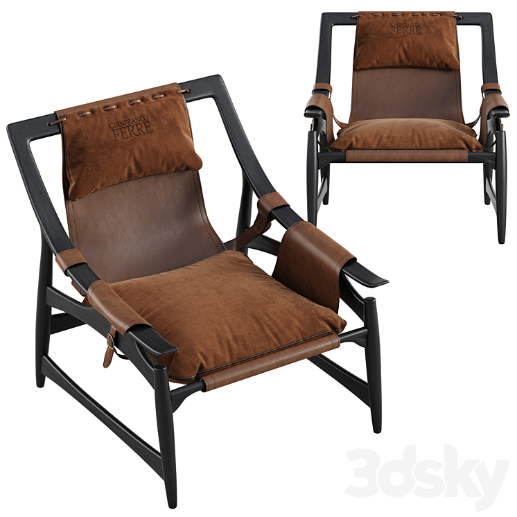 Gianfranco ferre kalamaja armchair 3DS Max Model - thumbnail 2