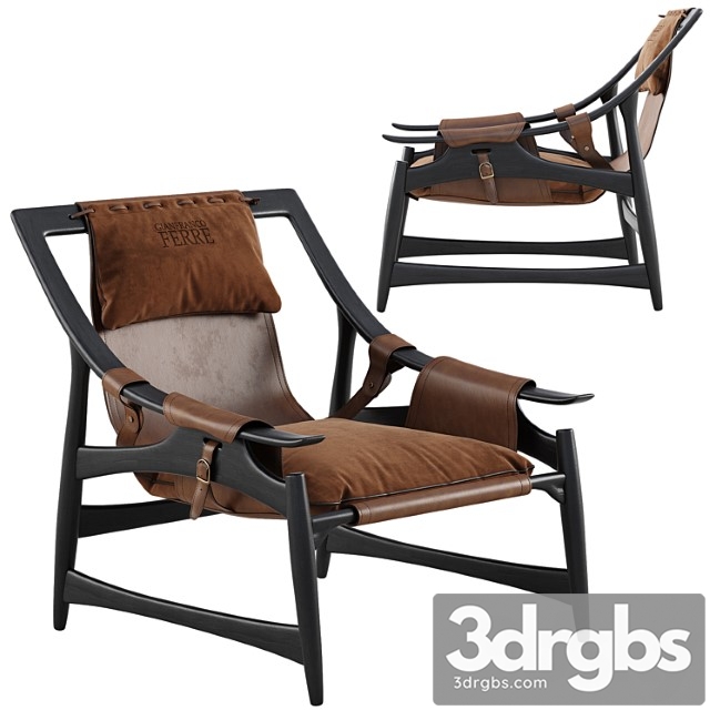 Gianfranco ferre kalamaja armchair 3dsmax Download - thumbnail 1