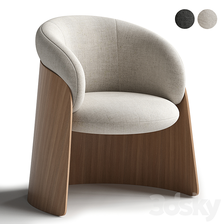 GINGER MADERA Chair 3DS Max Model - thumbnail 1