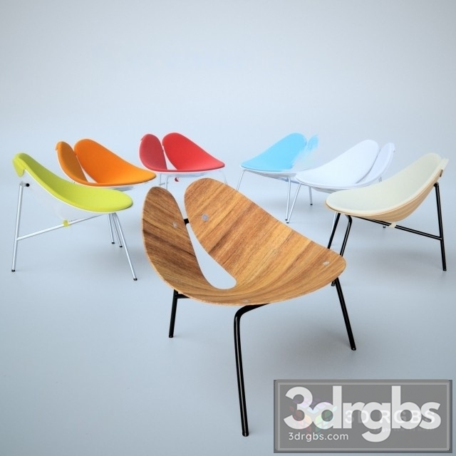 Ginki Easy Chair Set 3dsmax Download - thumbnail 1