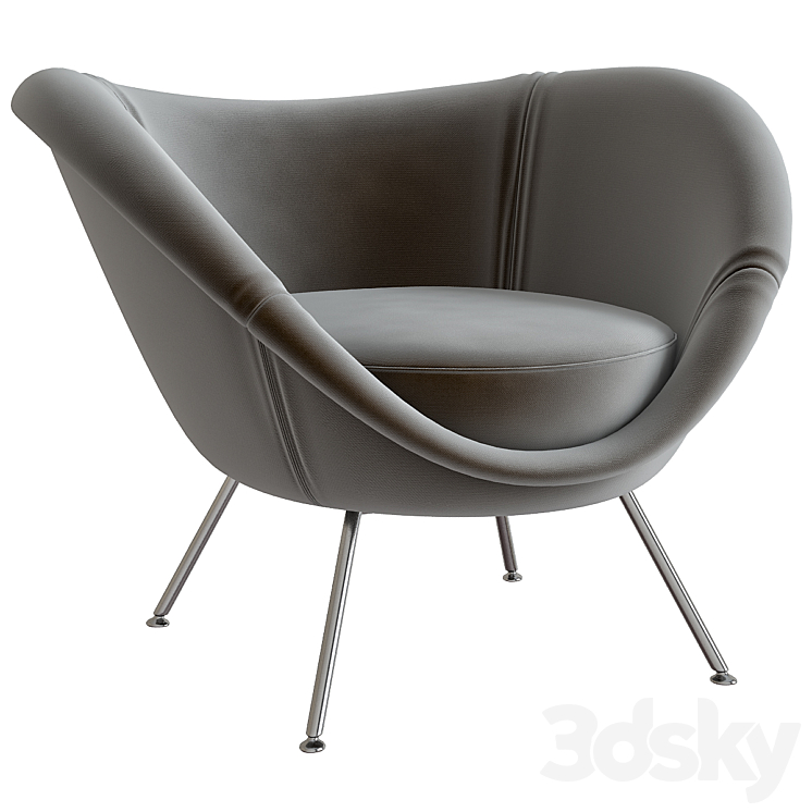 Gio ponti armchairs 3DS Max - thumbnail 1