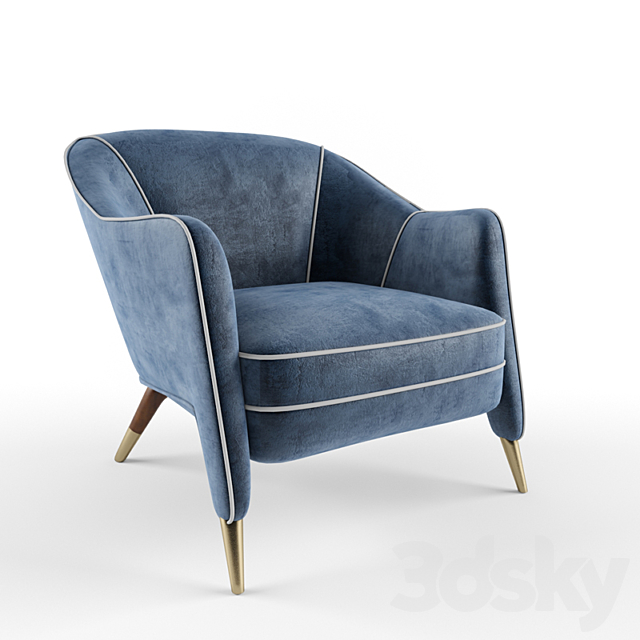 gio ponti unique armchair 3DS Max Model - thumbnail 2