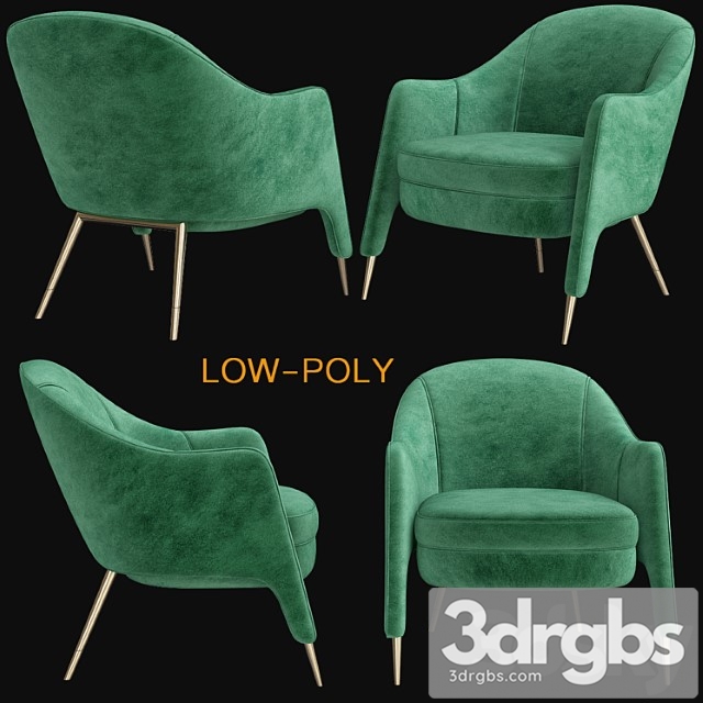 Gio ponti unique armchair 3dsmax Download - thumbnail 1