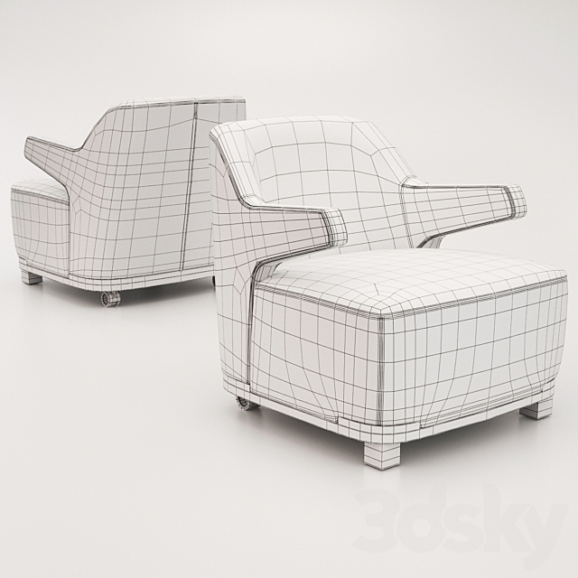 Giorgetti – Cozy armchair 3DS Max Model - thumbnail 3