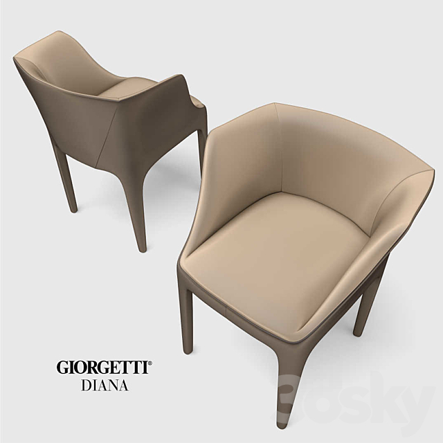 Giorgetti Diana 3DS Max Model - thumbnail 2