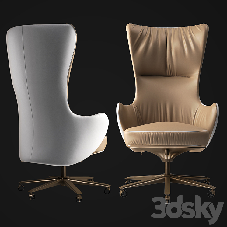 Giorgetti Genius office armchair 3DS Max - thumbnail 1