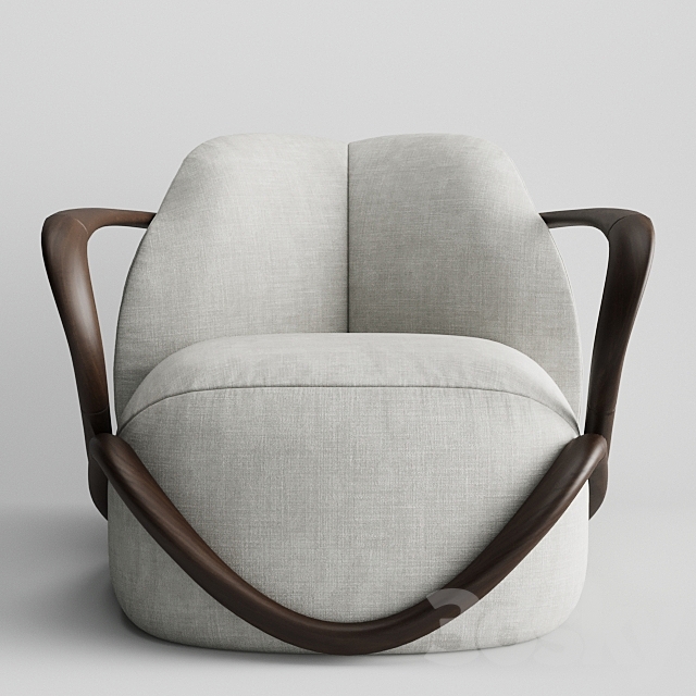 Giorgetti hug armchair 3DSMax File - thumbnail 2