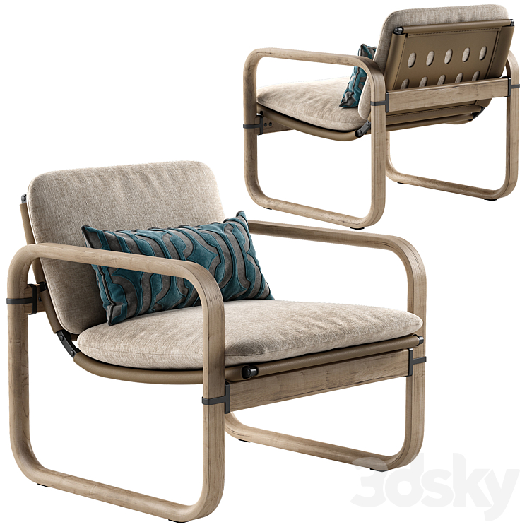 Giorgetti loop armchair 3DS Max - thumbnail 1