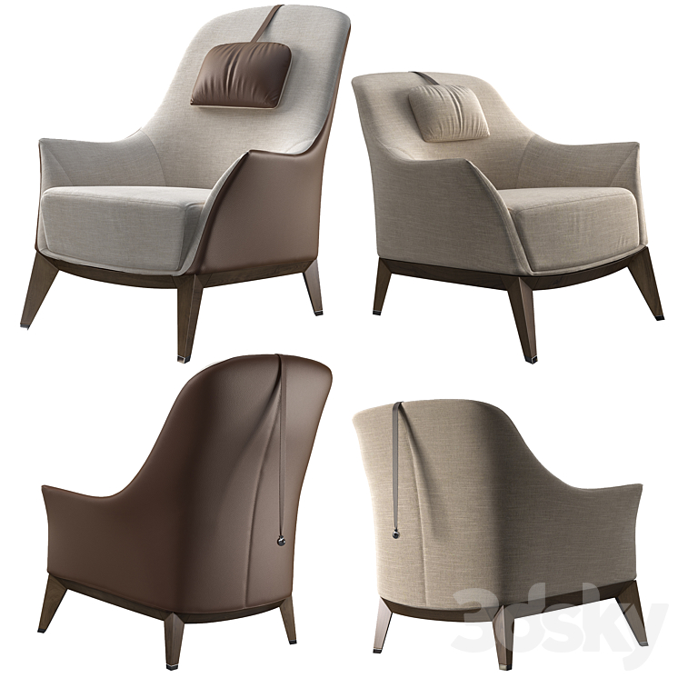 Giorgetti normal chairs 3DS Max - thumbnail 2