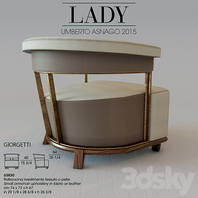 giorgetti_UMBERTO ASNAGO 2015_LADY 3DS Max Model - thumbnail 2