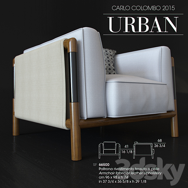 giorgetti_URBAN_CARLO COLOMBO 2015_Kreslo 3DS Max Model - thumbnail 2