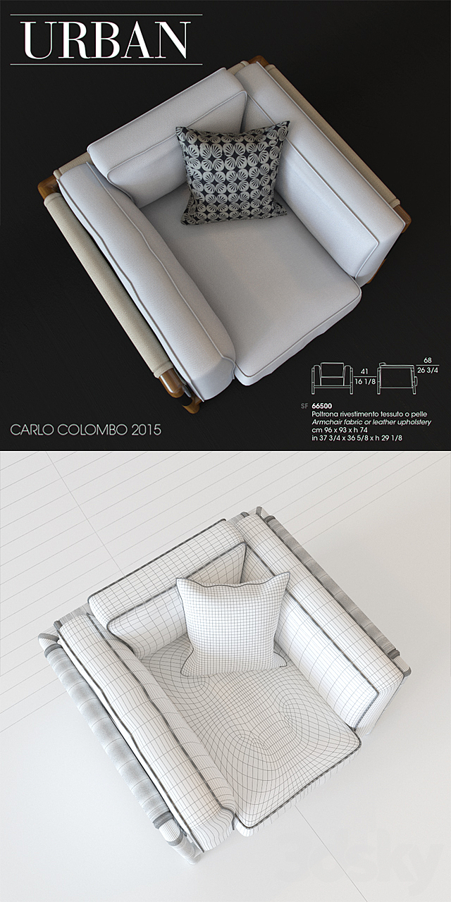 giorgetti_URBAN_CARLO COLOMBO 2015_Kreslo 3DS Max Model - thumbnail 3