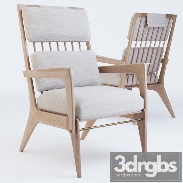 Gleda High Armchair 3dsmax Download - thumbnail 1