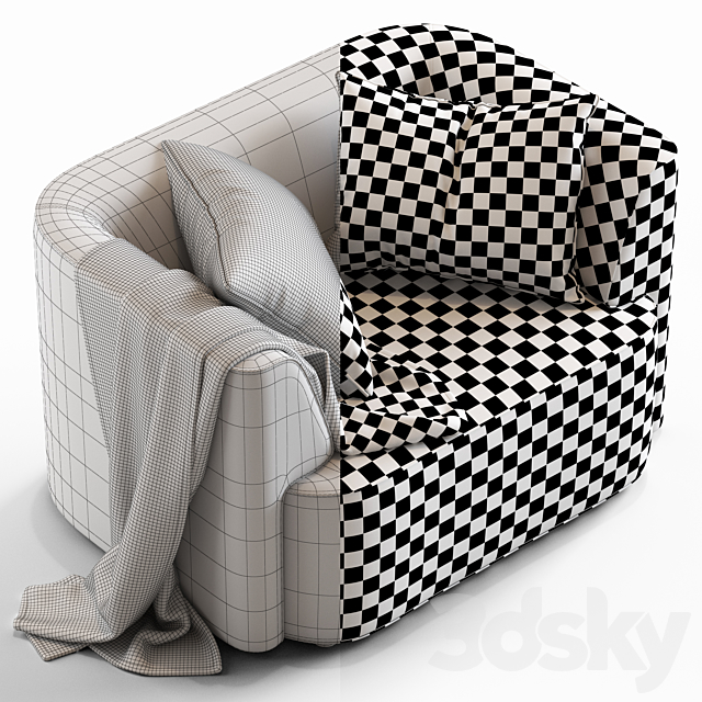 Globewest Juno Boris Armchair 3dsMax Model - thumbnail 3