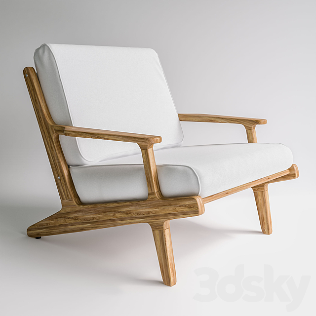 Gloster Bay lounge chair 3DSMax File - thumbnail 2