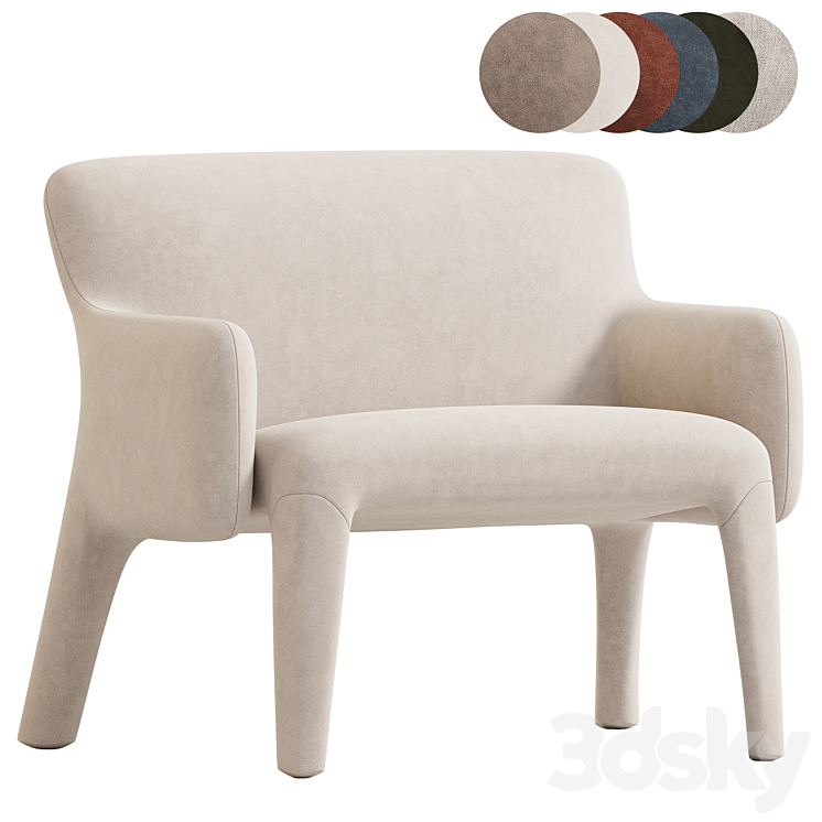 Glove Up Molteni Armchair 3DS Max - thumbnail 1