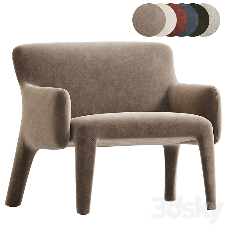 Glove Up Molteni Armchair 3DS Max - thumbnail 2