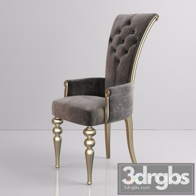 Gold Armchair 3dsmax Download - thumbnail 1