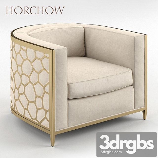 Golden Curved Chair Horchow 3dsmax Download - thumbnail 1