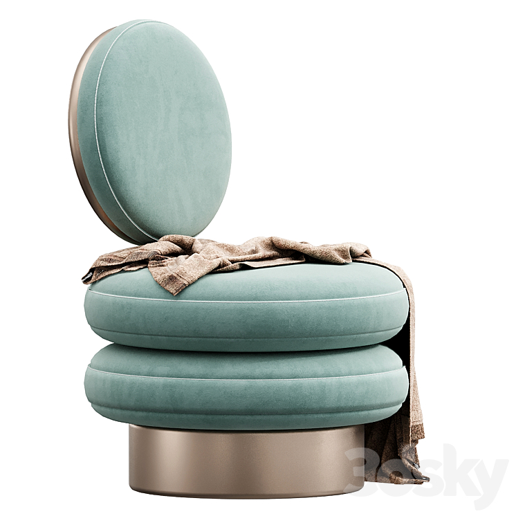 Grace Armchair 3DS Max Model - thumbnail 2