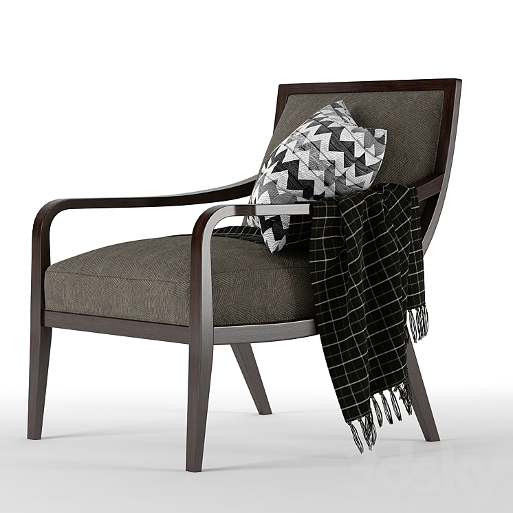 Gracious curves caracole chair 3DS Max - thumbnail 2