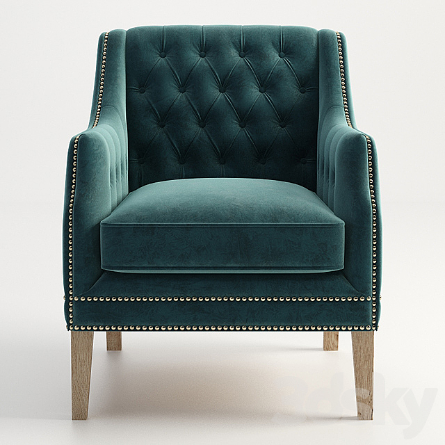 GRAMERCY HOME – CARMELA ARMCHAIR 602.023-PCB 3DS Max Model - thumbnail 2