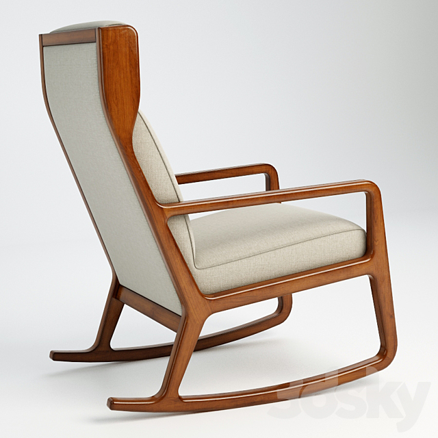 GRAMERCY HOME – HARTWELL ROCKING CHAIR 602.007-F05 3DS Max Model - thumbnail 2