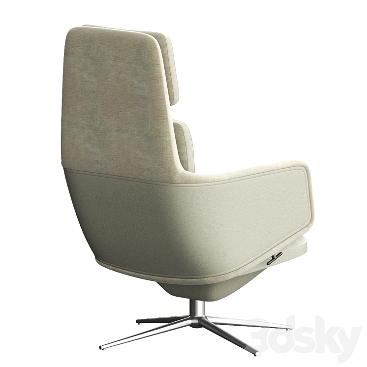 GRAND RELAX Fabric armchair By Vitra 3DS Max Model - thumbnail 2