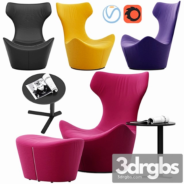 Grande papilio armchair 3dsmax Download - thumbnail 1