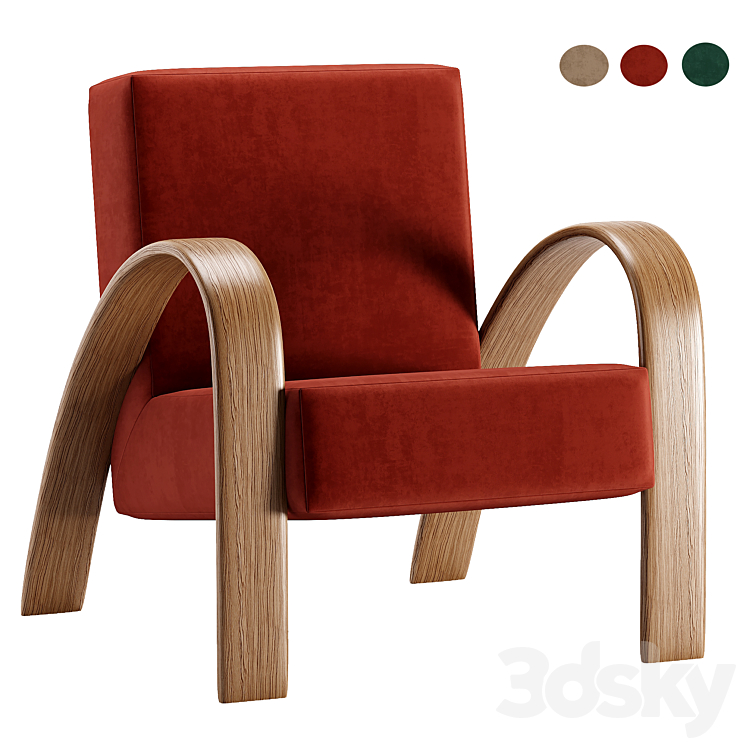 GRANDMA LIGHT armchair 3DS Max Model - thumbnail 3