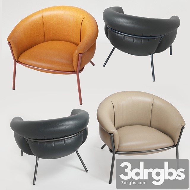 Grasso armchair 3dsmax Download - thumbnail 1