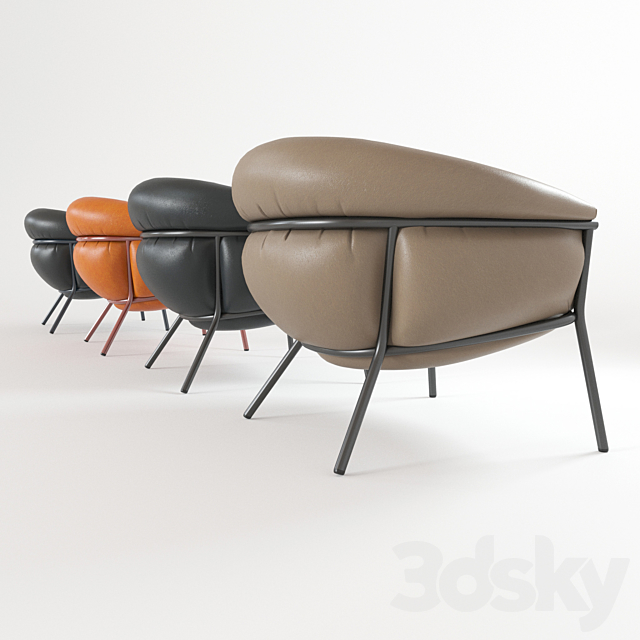 Grasso Armchair 3DSMax File - thumbnail 2