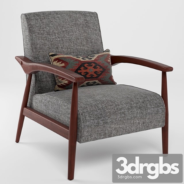 Gray Arm Chair 3dsmax Download - thumbnail 1