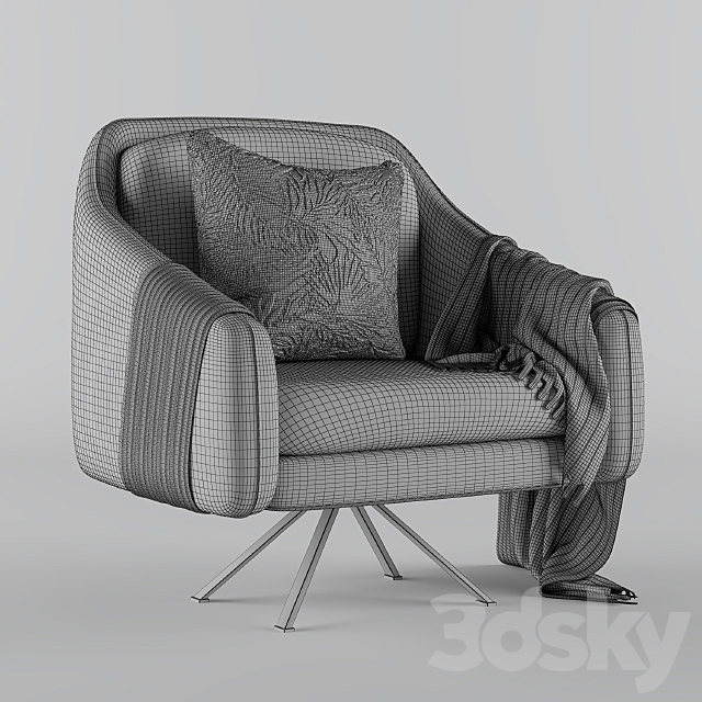 Green armchair 3DSMax File - thumbnail 2