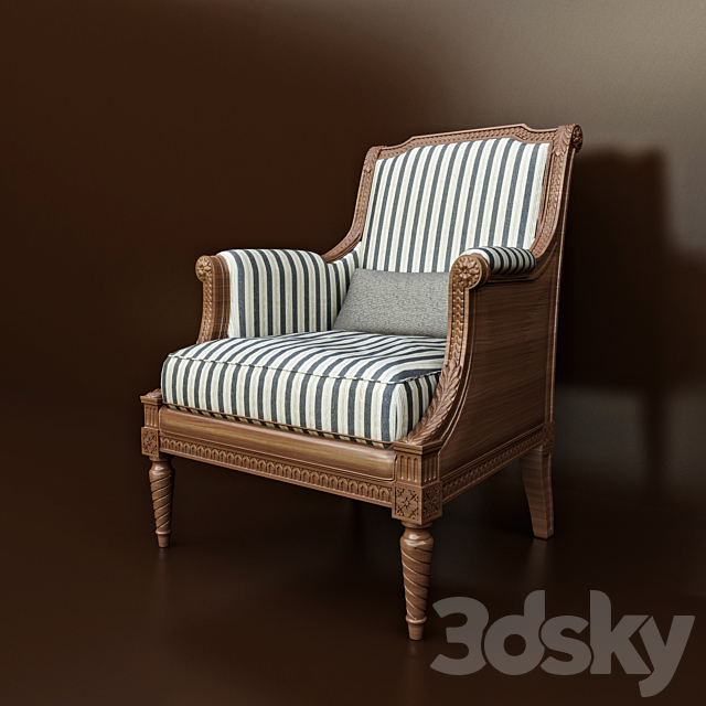 Gretta chair 3DS Max Model - thumbnail 1