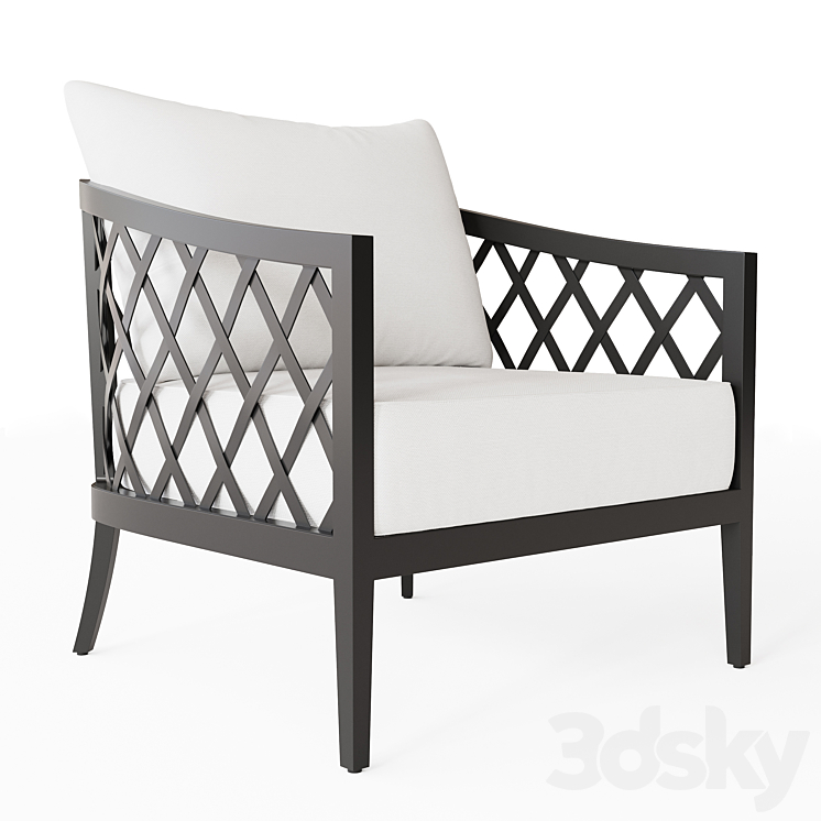 GREYSTONE ALUMINUM LOUNGE CHAIR 3DS Max - thumbnail 1