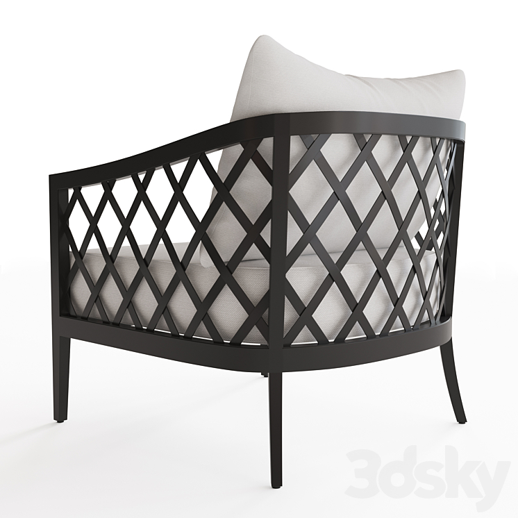 GREYSTONE ALUMINUM LOUNGE CHAIR 3DS Max - thumbnail 2