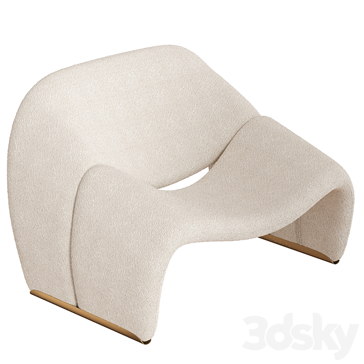 groovy armchair by pierre paulin 3DS Max - thumbnail 1