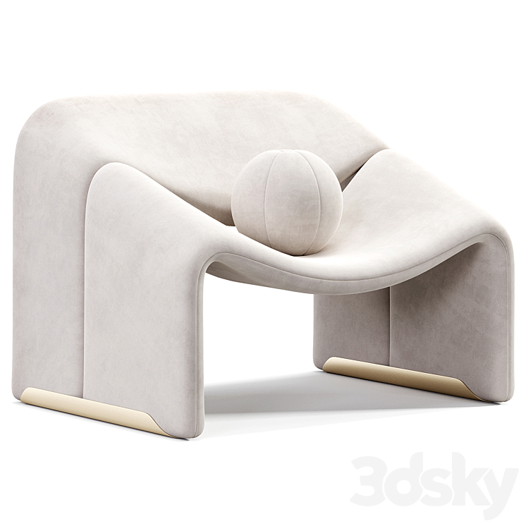 Groovy Chair by Pierre Paulin 3DS Max Model - thumbnail 2