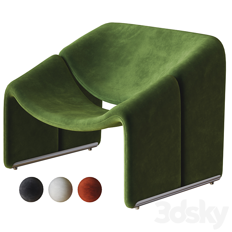 Groovy Chair by Pierre Paulin 3DS Max - thumbnail 1