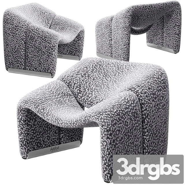 Groovy lounge chair f598 3dsmax Download - thumbnail 1