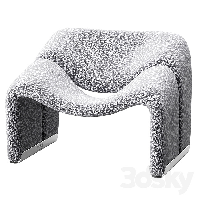 Groovy lounge chair F598 3DSMax File - thumbnail 2