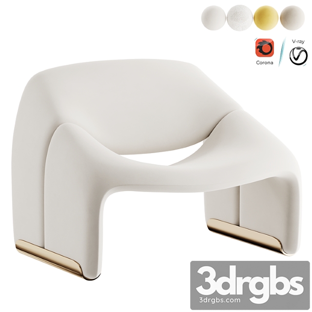 Groovy Lounge Chair For Artifort 1 3dsmax Download - thumbnail 1