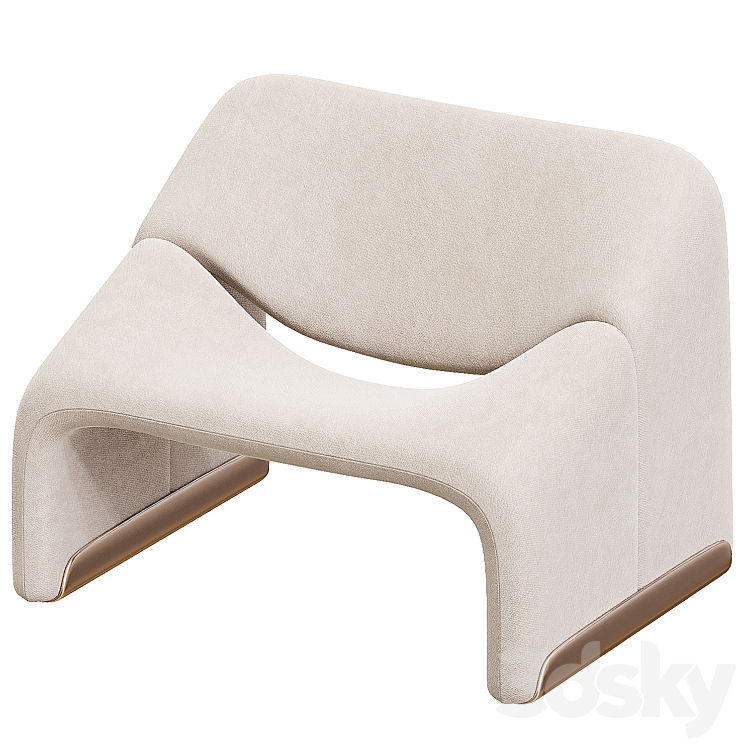 Groovy Lounge Chair for Artifort 3DS Max - thumbnail 2